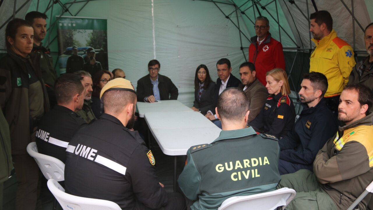 El president de la Generalitat, Salvador Illa, encapçalant la reunió de seguiment de la PPA a Santa Perpètua de Mogoda (Maria Aladern, ACN)
