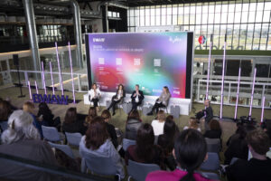 Participants discussing gender equality at BWAW event in Barcelona