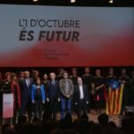 Acte del Consell de la República Catalana amb assistents i banderes
