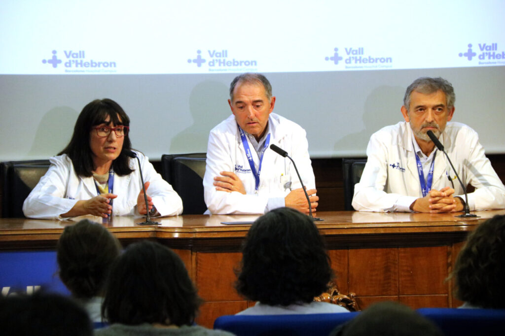 Roda de premsa amb metges de la Vall d'Hebron sobre Salvador Illa