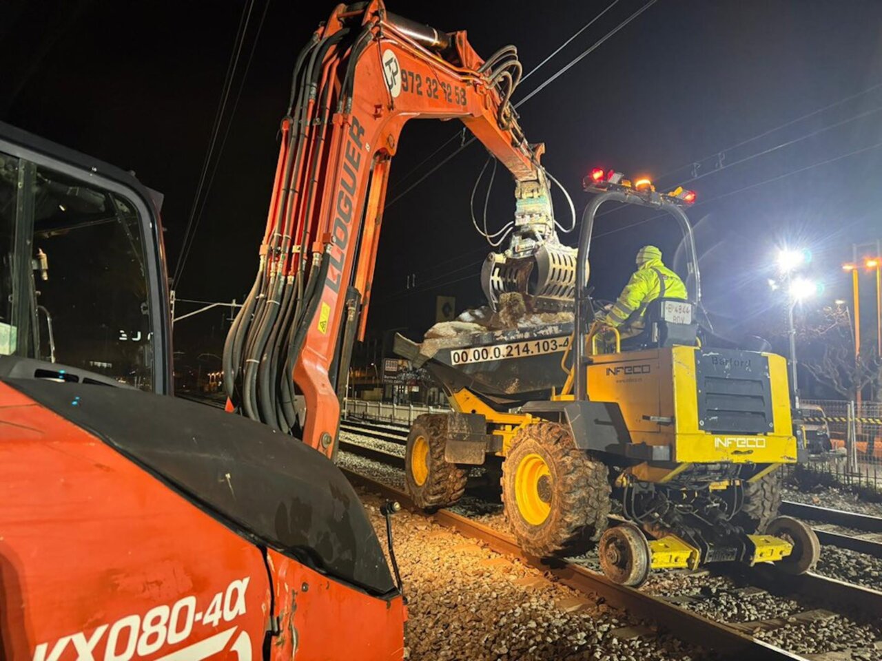 Trabajos de Adif en la R1 (Óscar Puente, ACN)