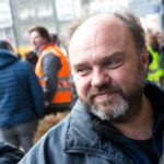 Gabriel Ubach, líder del sindicat andorrà USdA en una manifestació.