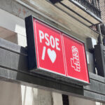 Logo del PSOE a la seu del carrer Ferraz (Miquel Vera, ACN)