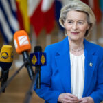 La presidenta de la Comissió Europea, Ursula von der Leyen, durant la cimera del Consell Europeu (Comissió Europea)