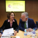 María Jesús Montero i Ángel Víctor Torres durant la reunió del CPFF
