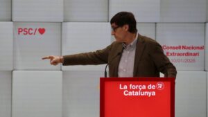 El presidente de la Generalitat y primer secretario del PSC, Salvador Illa, durante el Congreso Nacional del partido (Jordi Pujolar, ACN)