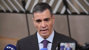 El presidente del Gobierno de España, Pedro Sánchez, llegando al Consejo Europeo (Roger Gutiérrez, ACN)