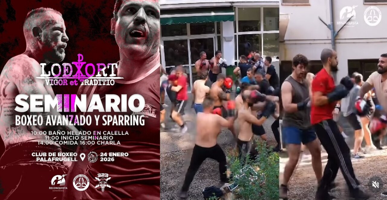 Participants en un seminari de boxa a Palafrugell amb guants de boxa