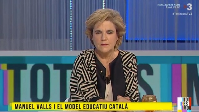 Pilar Rahola, parlant de Manuel Valls al ‘Tot es mou’, el 2020 (TV3)