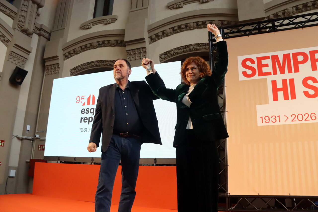 Alamany y Junqueras en el acto del 95º aniversario de ERC (Mar Martí, ACN)