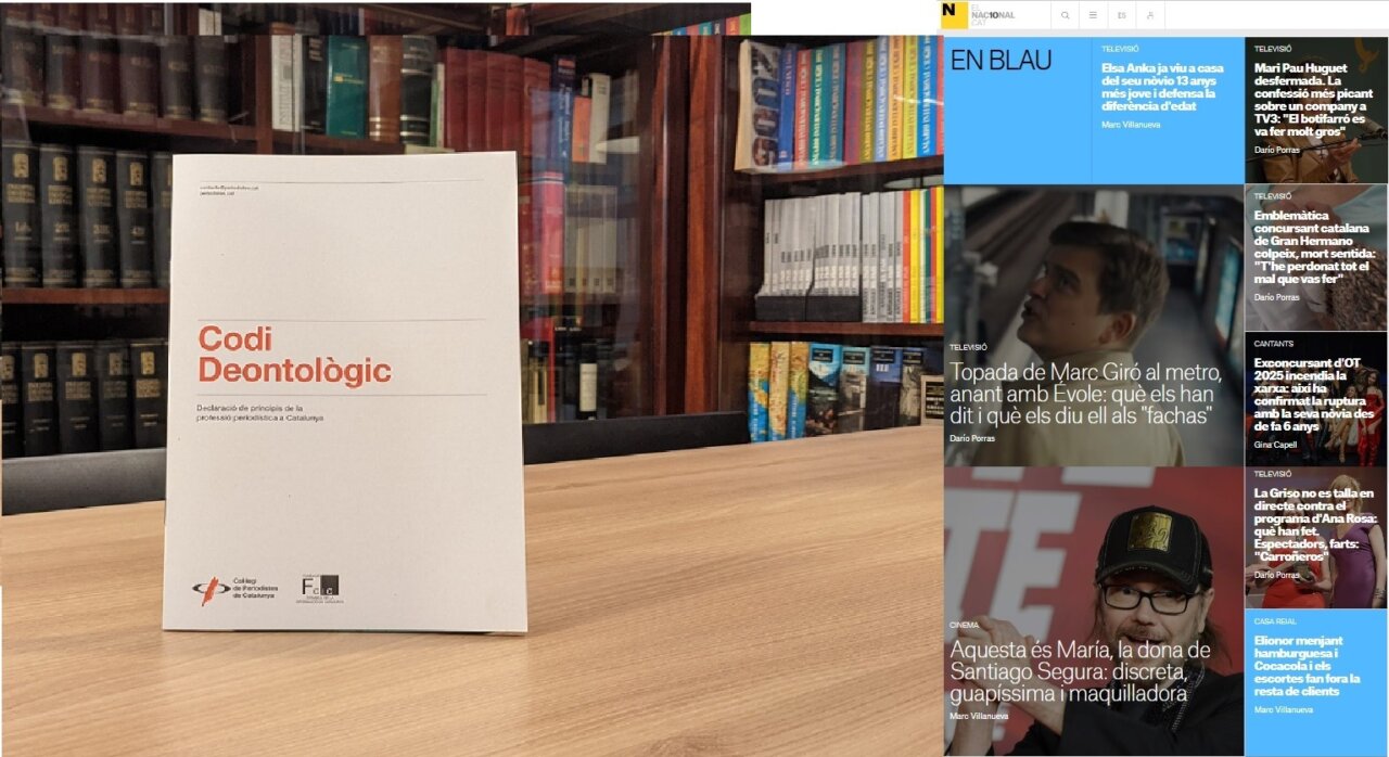 Codi Deontològic del Col·legi i notícies de la secció 'EN Blau' d'El Nacional del 19 de març
