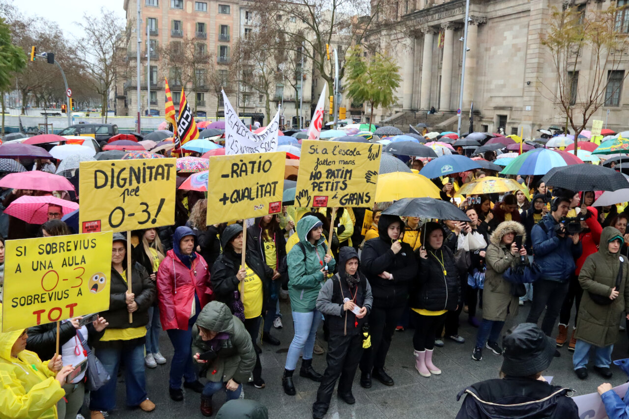 Manifestación por el ciclo 0‑3 años en Barcelona (Mar Martí, ACN)