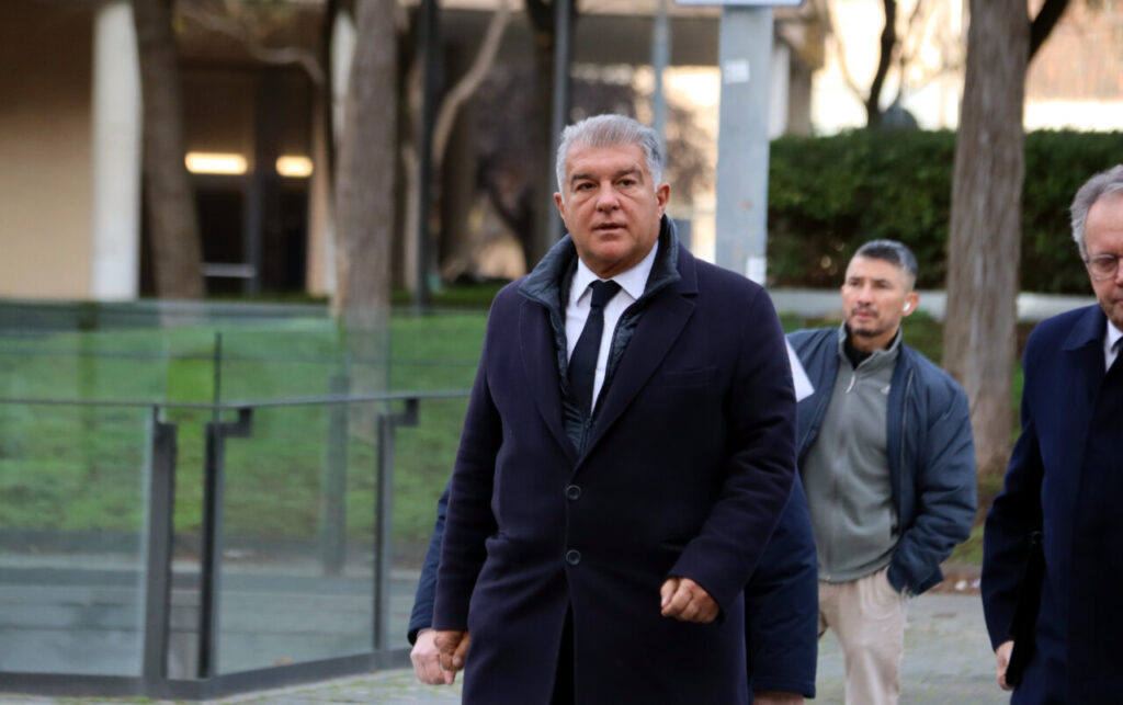 Joan Laporta arribant als jutjats per declarar sobre el Reus.
