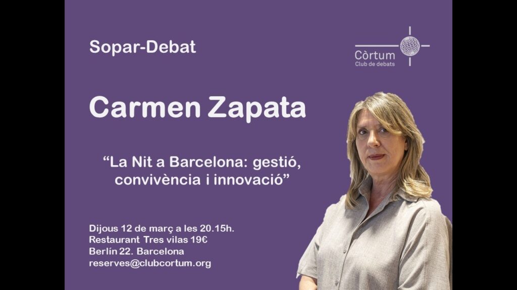 Carmen Zapata en un sopar debat sobre gestió i innovació a Barcelona