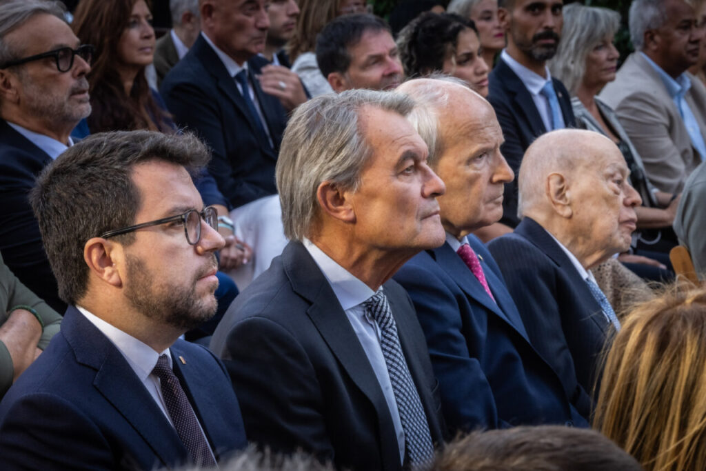 Pere Aragonès, Artur Mas, José Montilla i Jordi Pujol (ACN)