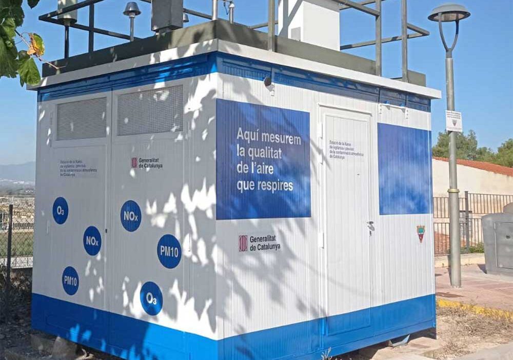 Estació de mesura de la qualitat de l'aire a Mollet del Vallès