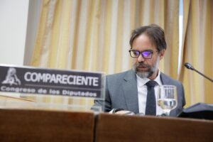El president de Renfe, Álvaro Fernández, durant una compareixença al Congrés.
