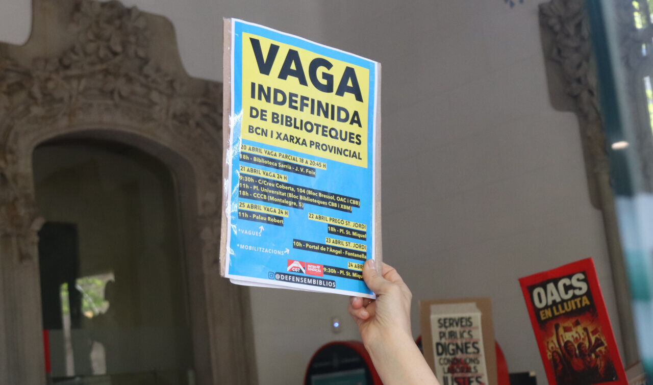 huelga bibliotecas Barcelona