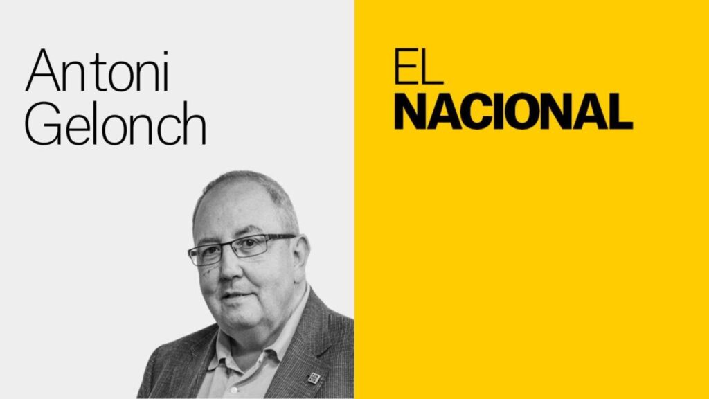Retrat d'Antoni Gelonch amb el logotip d'El Nacional