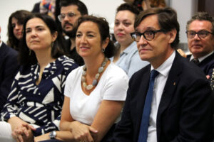 La consellera Alícia Romero i el president Salvador Illa (Andrea Salazar, Enric Sitjà - ACN)