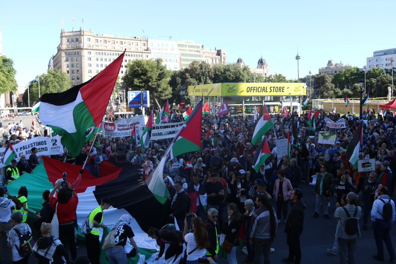 Manifestació a favor de Palestina a Barcelona (Bernat Vilaró i Laura Busquets, ACN)