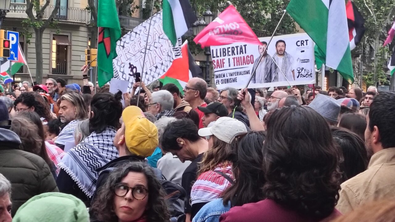 Barcelona, Palestina, manifestació, Gaza, Israel