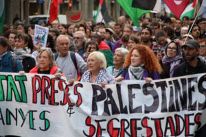 Activistes es mobilitzen per Palestina a Barcelona