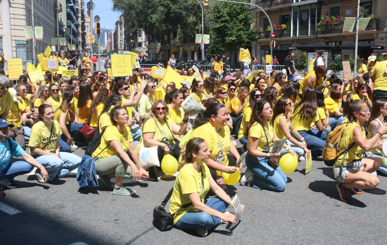 manifestació, docents, 0-3 anys (Pol Solà, ACN)