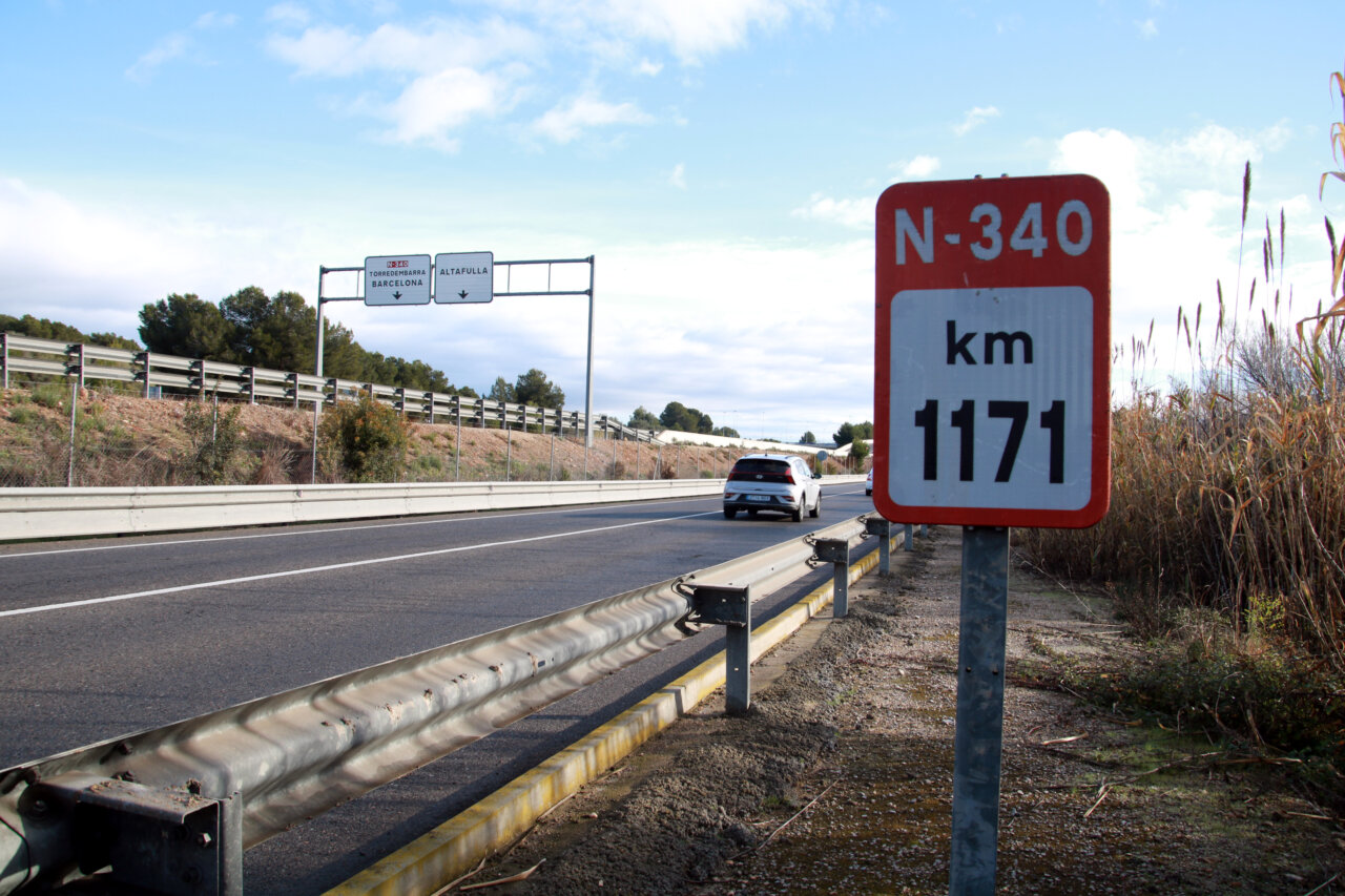 N-340, senyalització viària, carretera