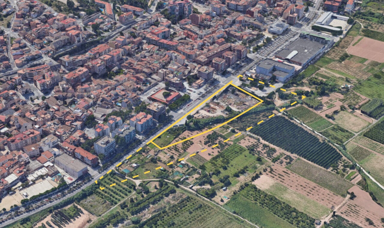 Imatge aèria del Front Fluvial de Sant Vicenç dels Horts (AMB)