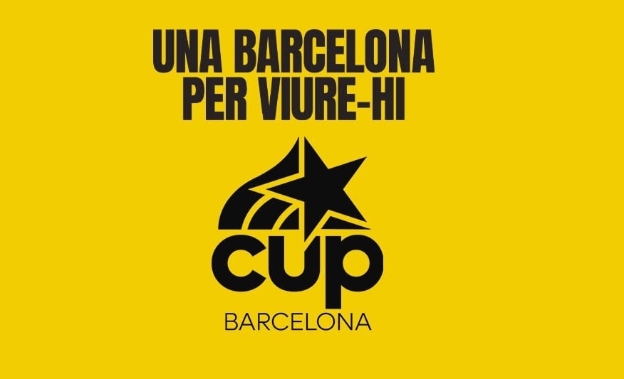 Cartell de la CUP Barcelona amb el lema Una Barcelona per viure-hi
