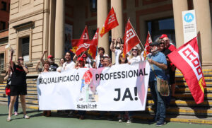 Tècnics sanitaris en vaga a l'Hospital Vall d'Hebron (ACN, Norma Vidal)