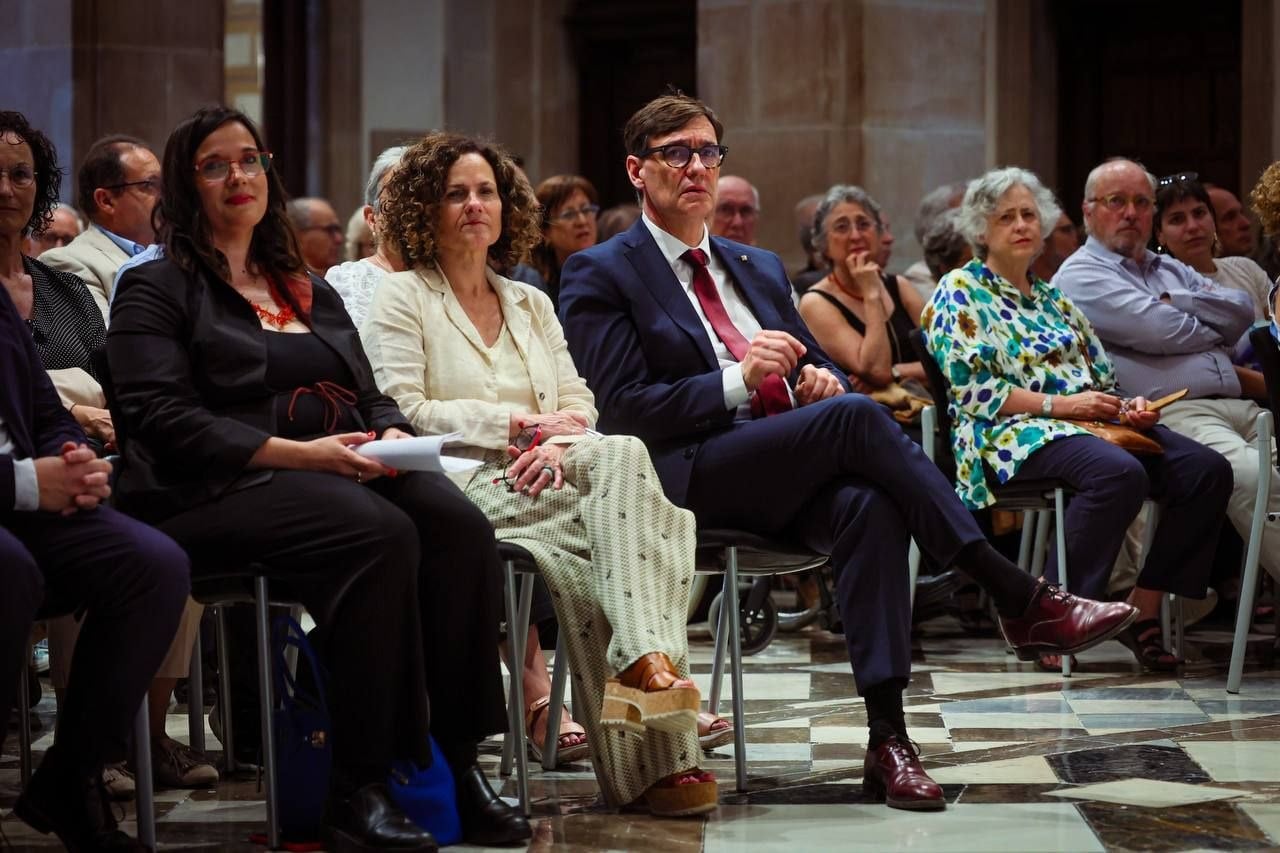 El president de la Generalitat, Salvador Illa, ha encapçalat l'acte de cloenda de la commemoració de l'Any Conxita Badia (Jordi Bedmar, Generalitat de Catalunya)