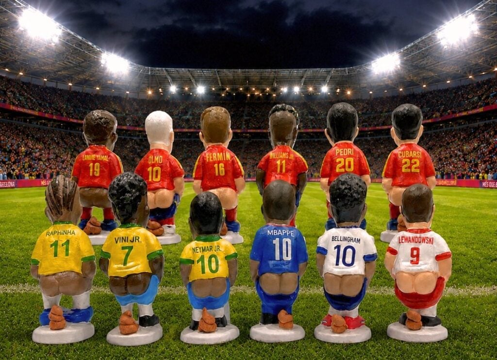 Figures de caganers de futbolistes del Mundial (Caganer.com)