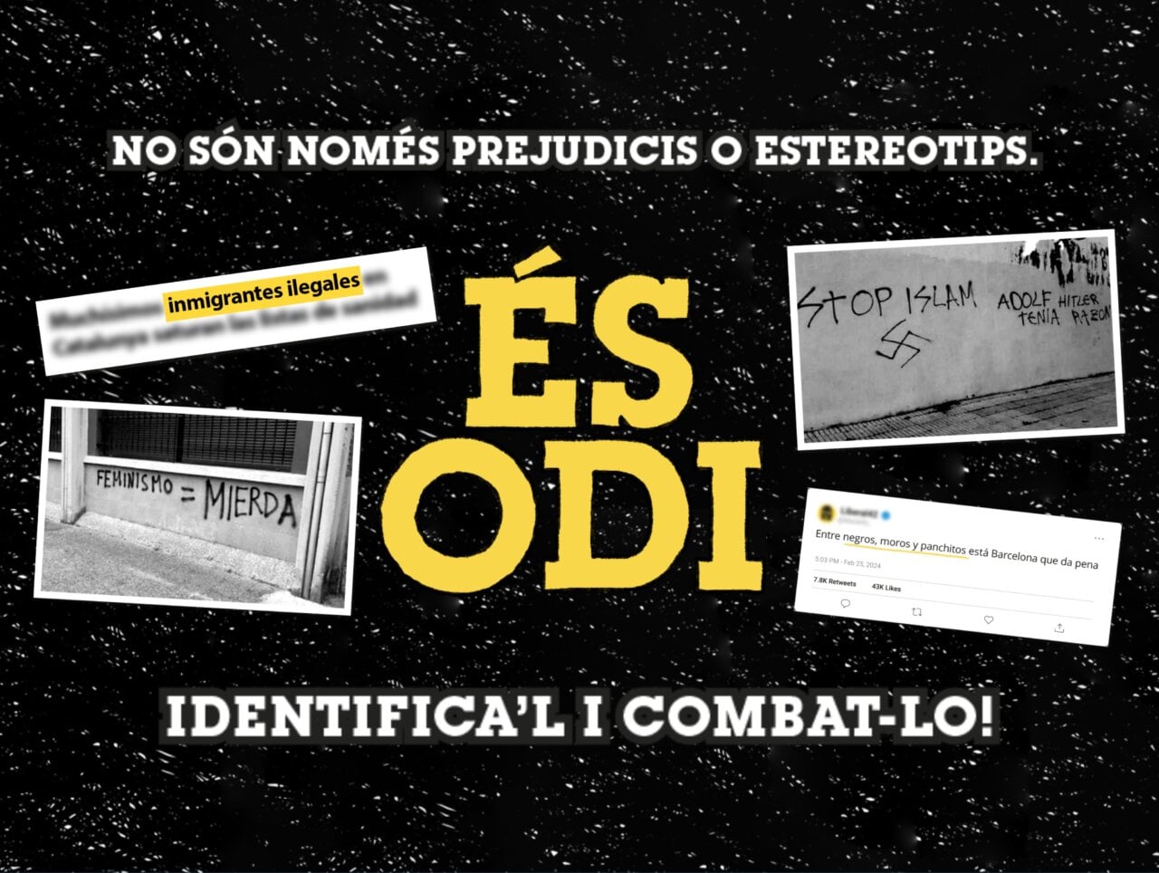 Imatge de la campanya #ÉsOdi (Signatura imatge: Taula del Tercer Sector Social)