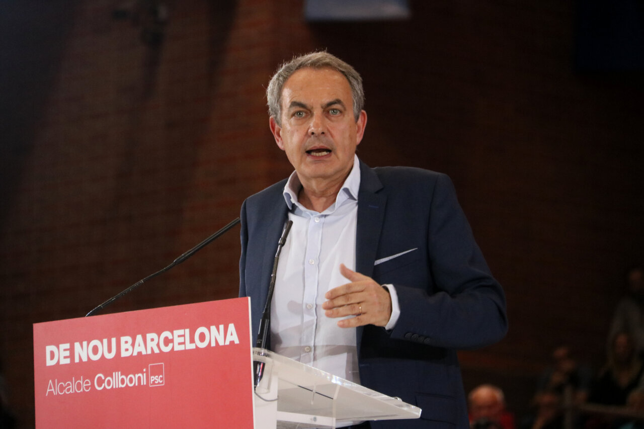 José Luis Rodríguez Zapatero, en un acte del PSC (Maria Pratdesaba, ACN)