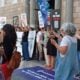 Manifestació feminista amb pancartes contra la llei trans (Feministes de Catalunya)