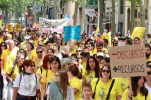 Mestres mobilitzats al Penedès (Gemma Sánchez Bonel - ACN)