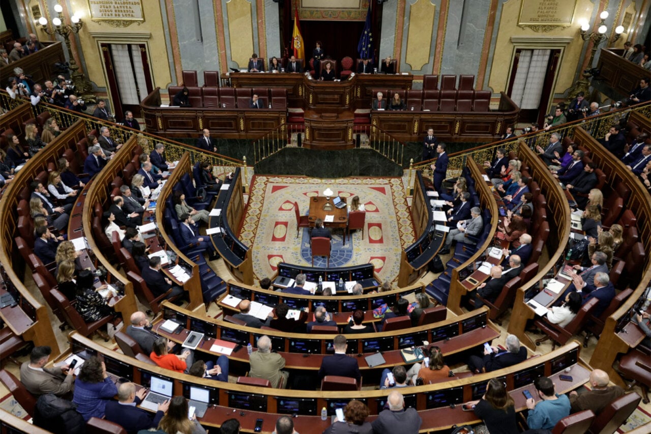 El ple del Congrés, en una sessió del febrer del 2025 (Congrés dels Diputats)