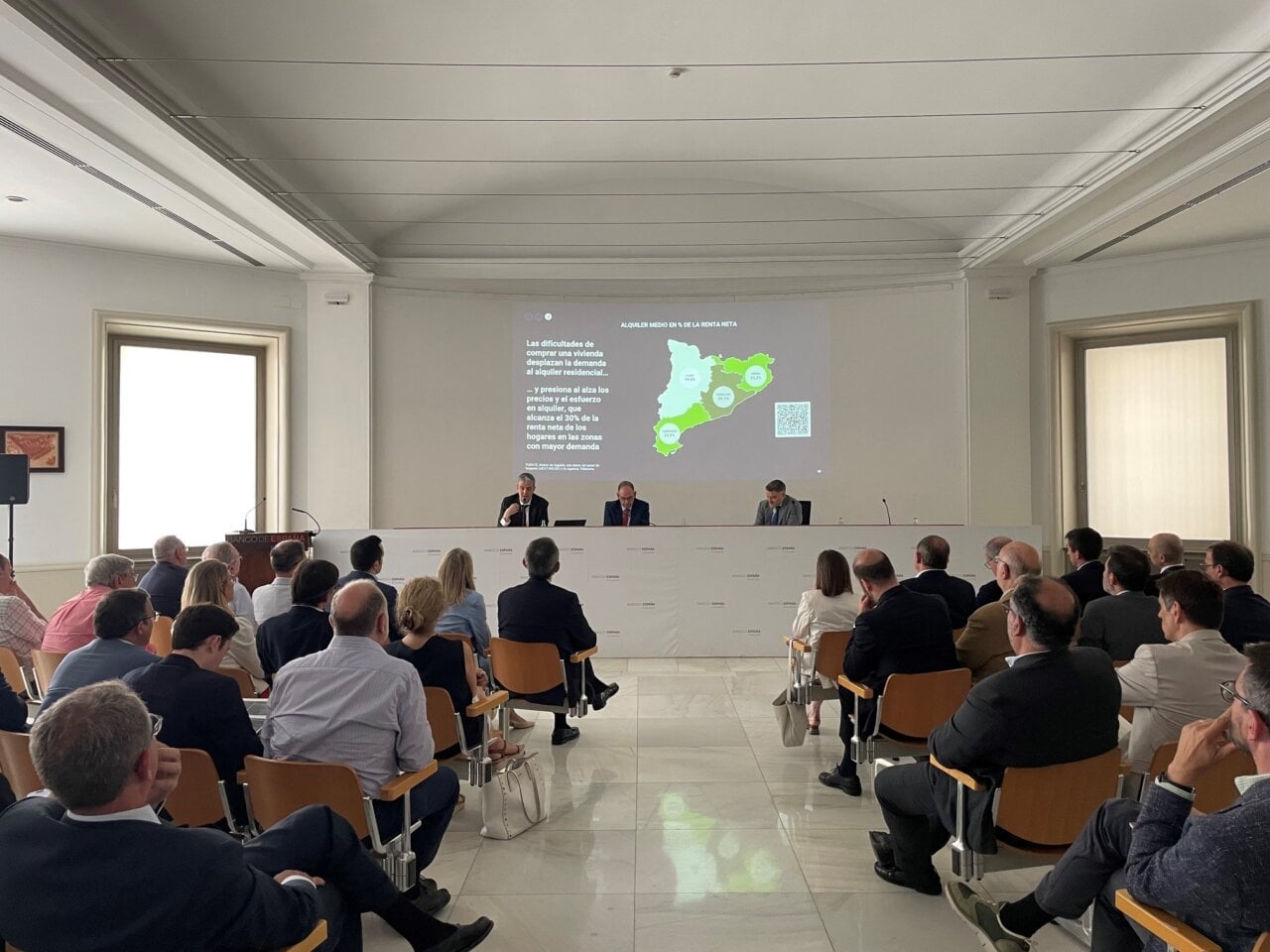 Presentació del Banc d'Espanya a la seu de Barcelona de l'Informe Anual