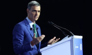 El president del Govern d'Espanya, Pedro Sánchez, intervé a la 41ª Reunió del Cercle d'Economia (Pool Moncloa / Fernando Calvo)