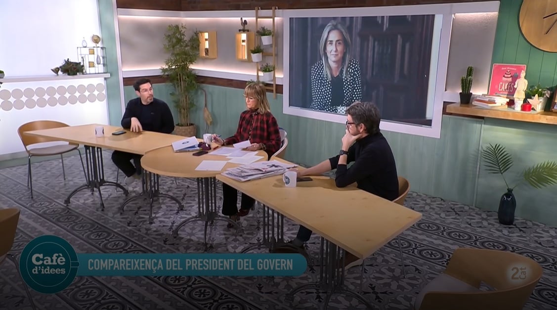 Toni Aira i Ernest Folch en un programa de Cafè d'Idees.