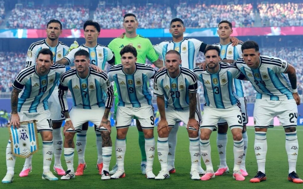 Selecció argentina de futbol en un partit del Mundial 2026