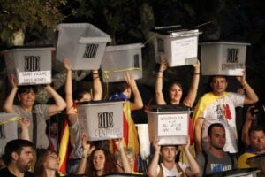 Acte del primer aniversari de l'1-O (Laura Busquets - ACN)