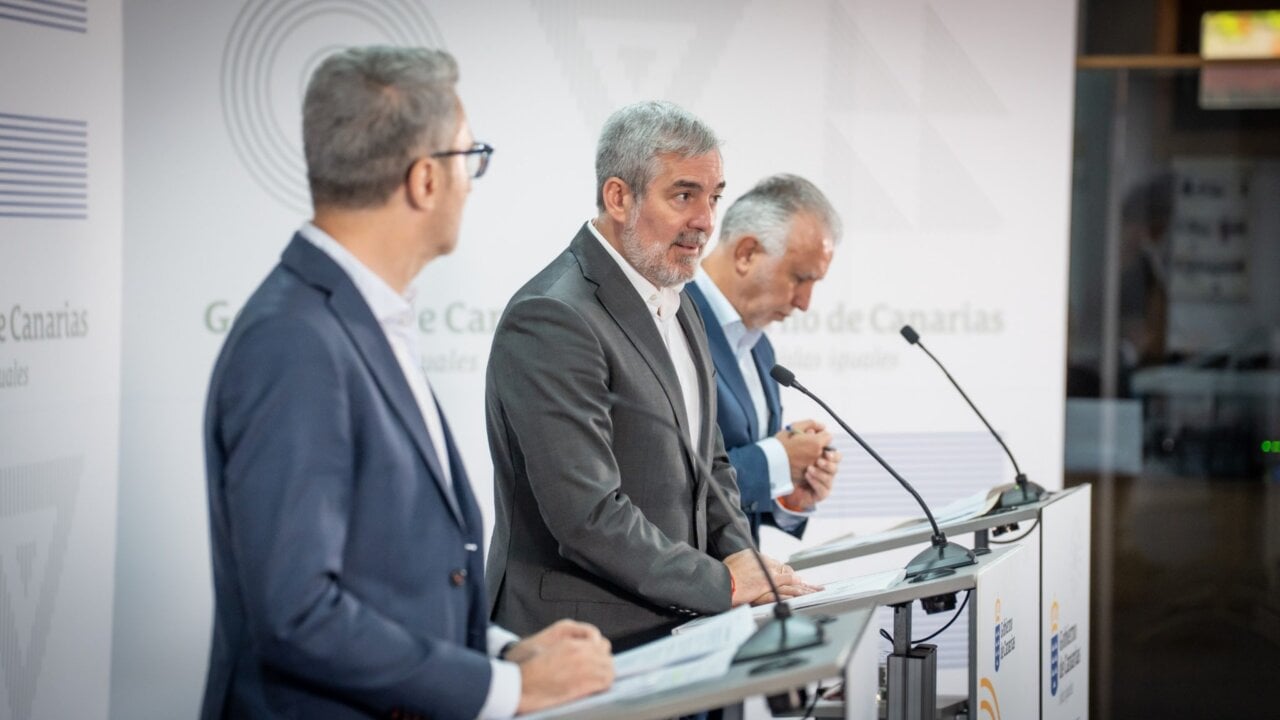 Roda de premsa del govern de Canàries sobre finançament autonòmic