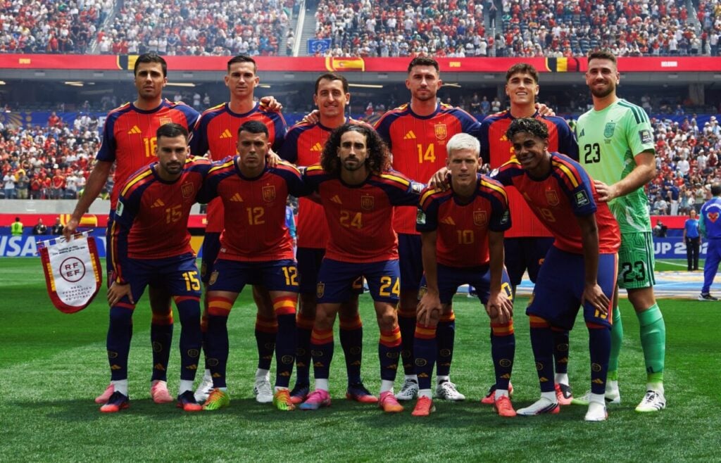 L'onze inicial d'Espanya contra Bèlgica (Selecció espanyola de futbol)