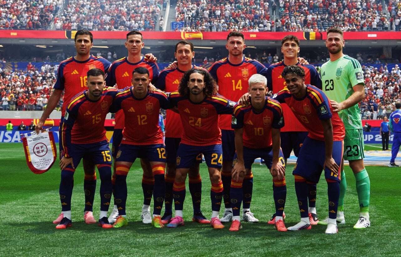 L'onze inicial d'Espanya contra Bèlgica (Selecció espanyola de futbol)