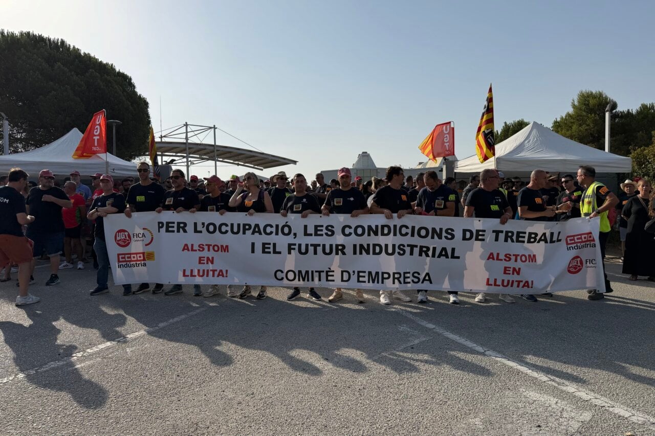 TrebalMobilització de la plantilla d'Alstom a Santa Perpètua (Roger Segura - ACN)