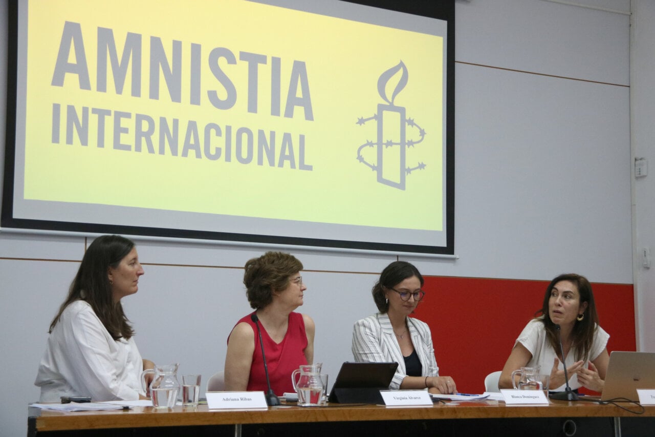 Roda de premsa d'Amnistia Internacional (Bernat Vilaró - ACN)